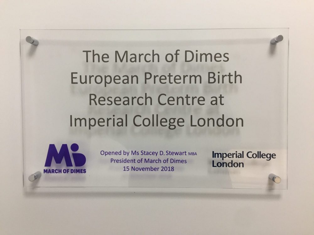 March Of Dimes Opens Prematurity Research Centre At Imperial College London